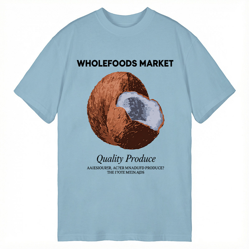 Modecanvas Coconut Print DTG Printing Classic T-Shirt-modecanvas