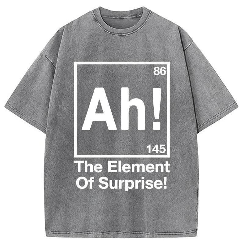 Modecanvas Ah Element Of Surprise DTG Printing Washed T-Shirt