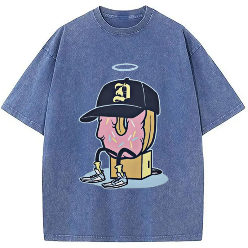Modecanvas Dilla Donuts Hip Hop Washed T-Shirt