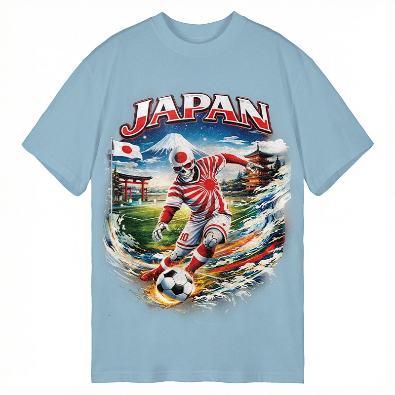 Modecanvas Vintage Japanese Football DTG Printing Classic T-Shirt-modecanvas