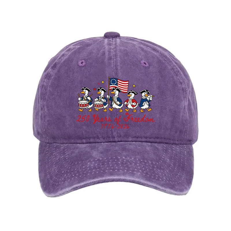 Modecanvas American 250th Anniversary Funny Goose Washed Cap
