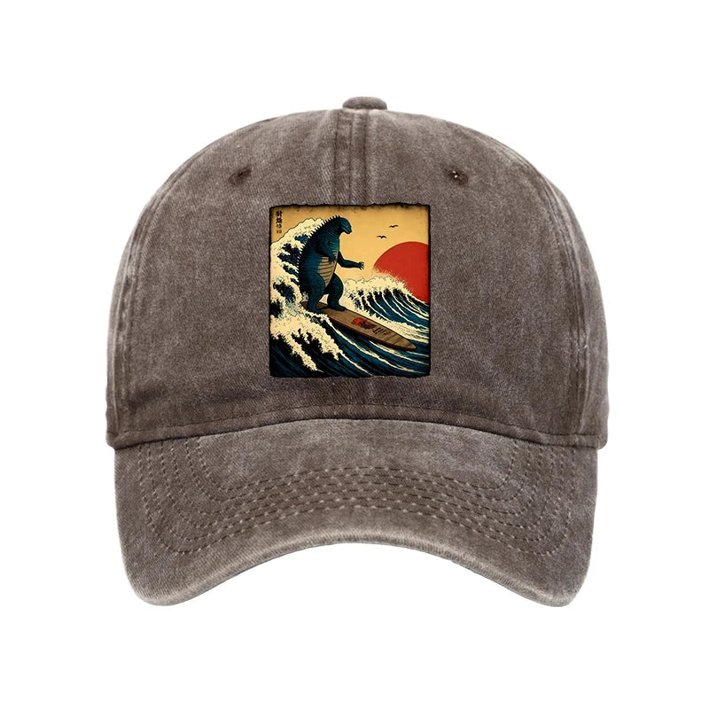 Modecanvas The Great Wave Washed Cap-modecanvas