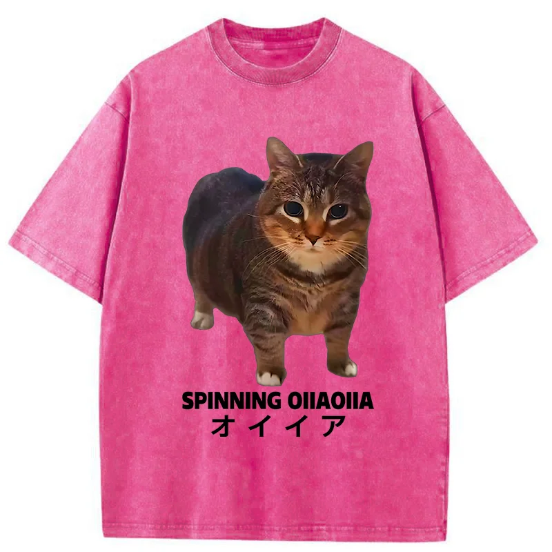 Modecanvas OIIAOIIA Cat Washed T-Shirt