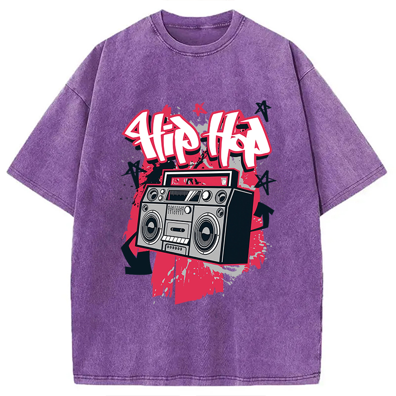 Modecanvas Hip Hop Style Washed T-Shirt