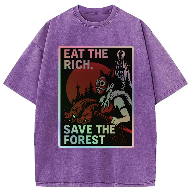 Modecanvas Eat The Rich Washed T-Shirt