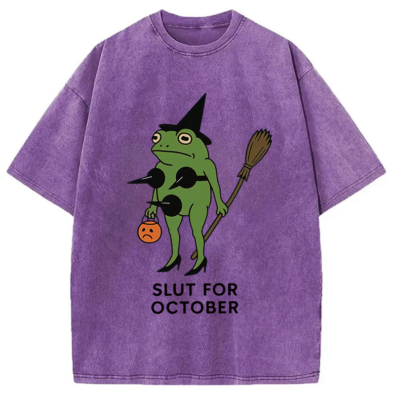 Modecanvas Slut For October Washed T-Shirt