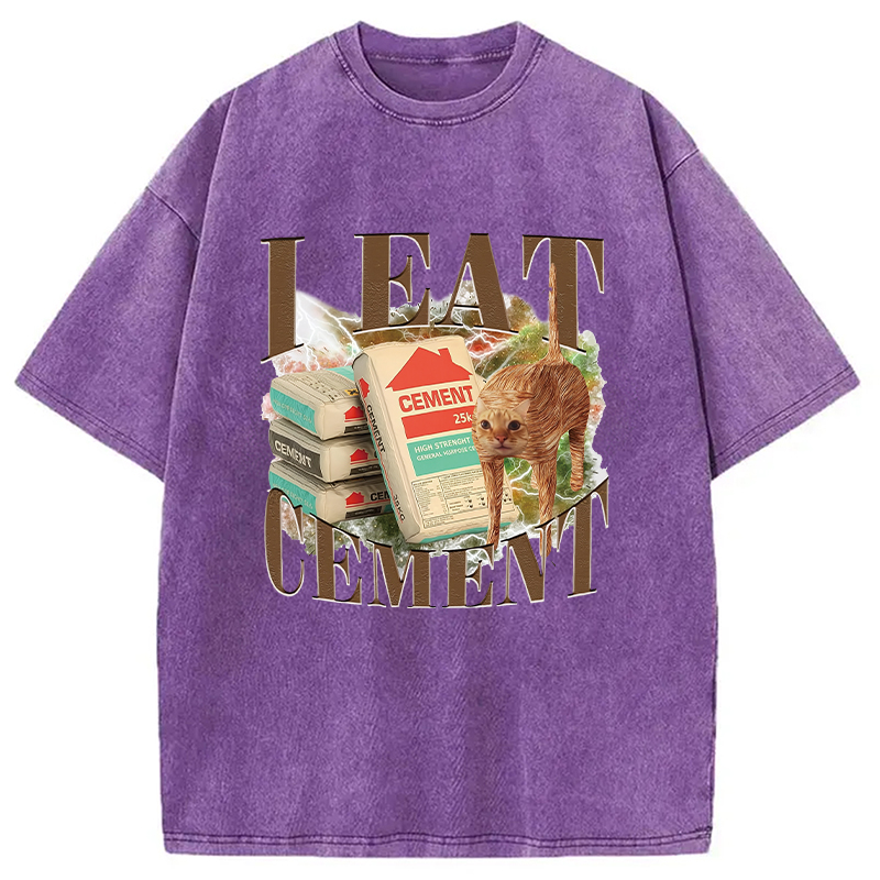 Modecanvas Unhinged I Eat Cement Washed T-Shirt
