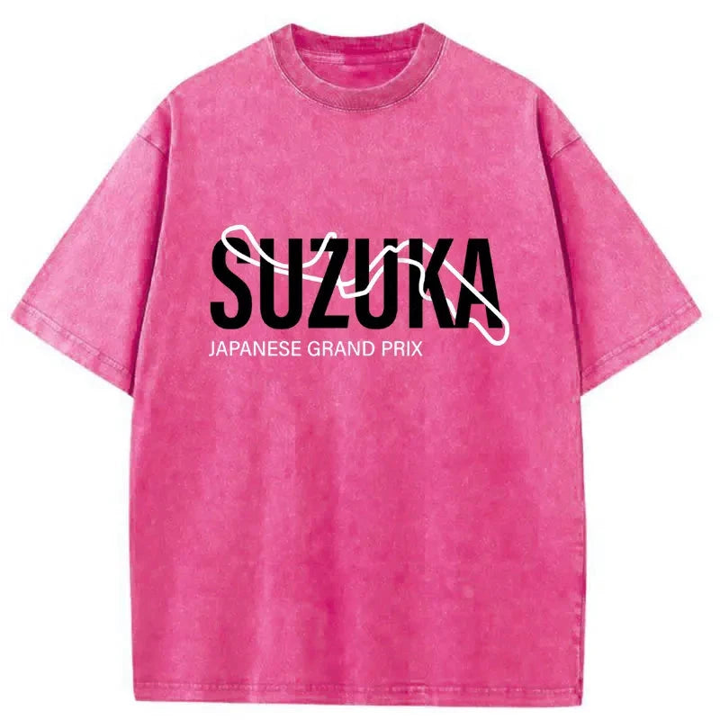 Modecanvas Japanese Suzuka Grand Prix Washed T-Shirt