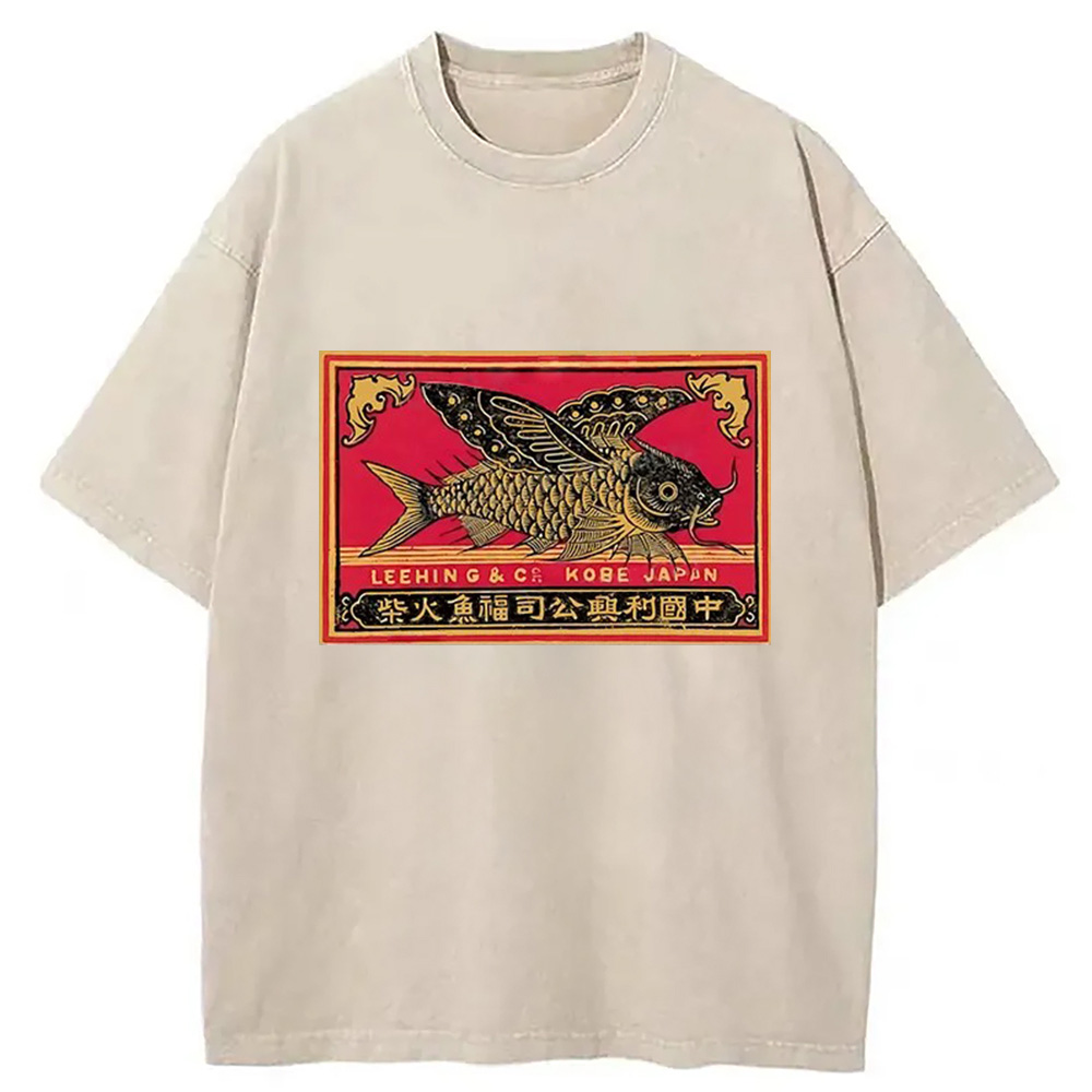 Modecanvas Flying Fish Washed T-Shirt
