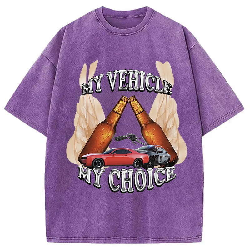 Modecanvas My Vehicle My Choice Washed T-Shirt