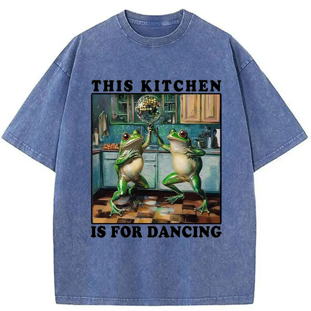 Modecanvas This Kitchen Is For Dancing Washed T-Shirt