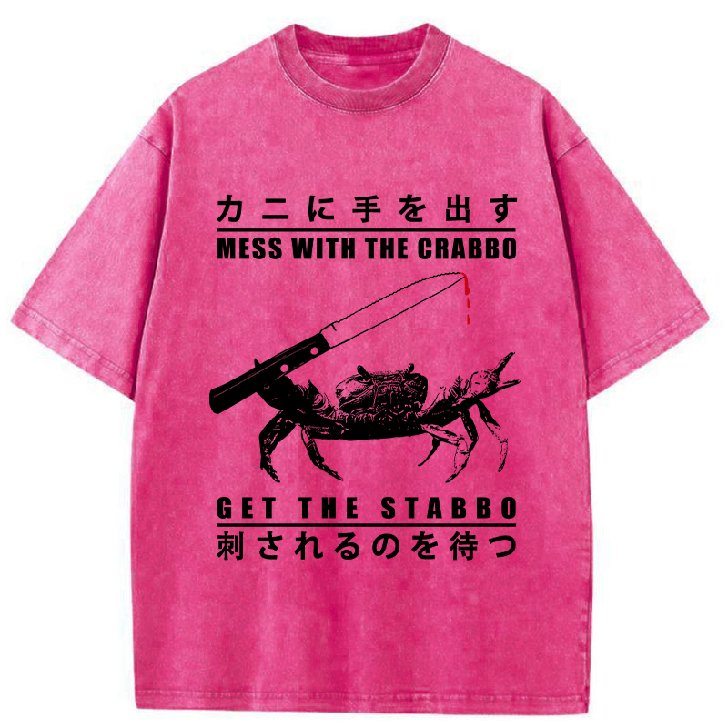 Modecanvas Mess With The Crab Washed T-Shirt