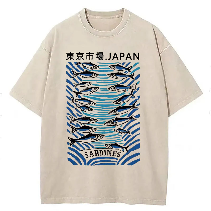 Modecanvas Tokyo Fish Market Washed T-Shirt