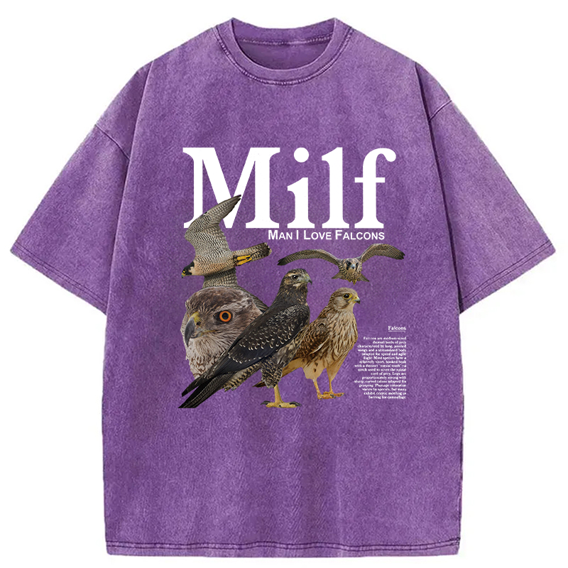 Modecanvas Man I Love Falcons Washed T-Shirt