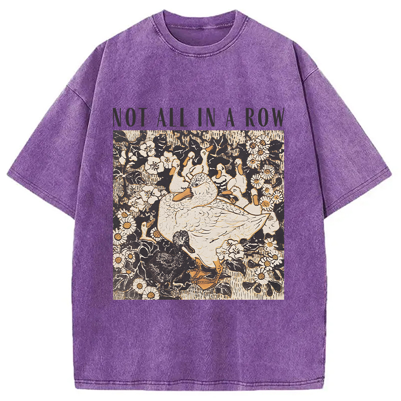 Modecanvas Ducks Not in A Row Washed T-Shirt