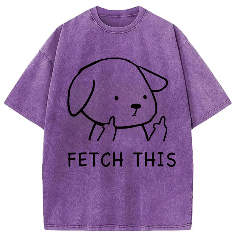 Modecanvas Fetch This Dog Washed T-Shirt