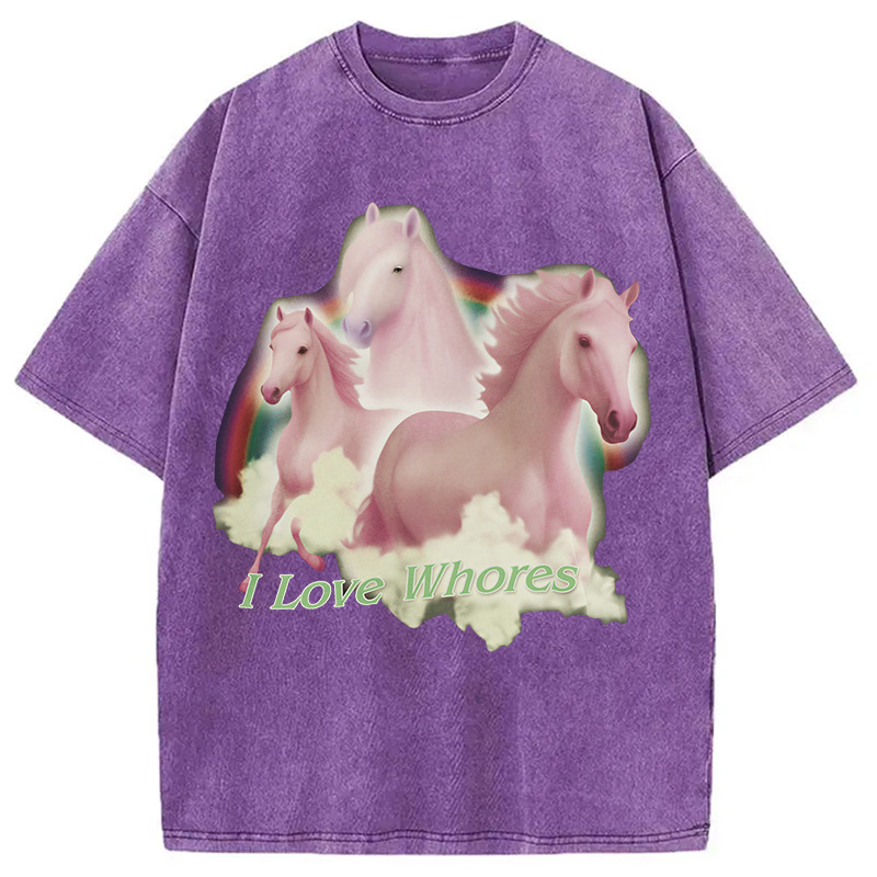 Modecanvas I Love Whores Washed T-Shirt
