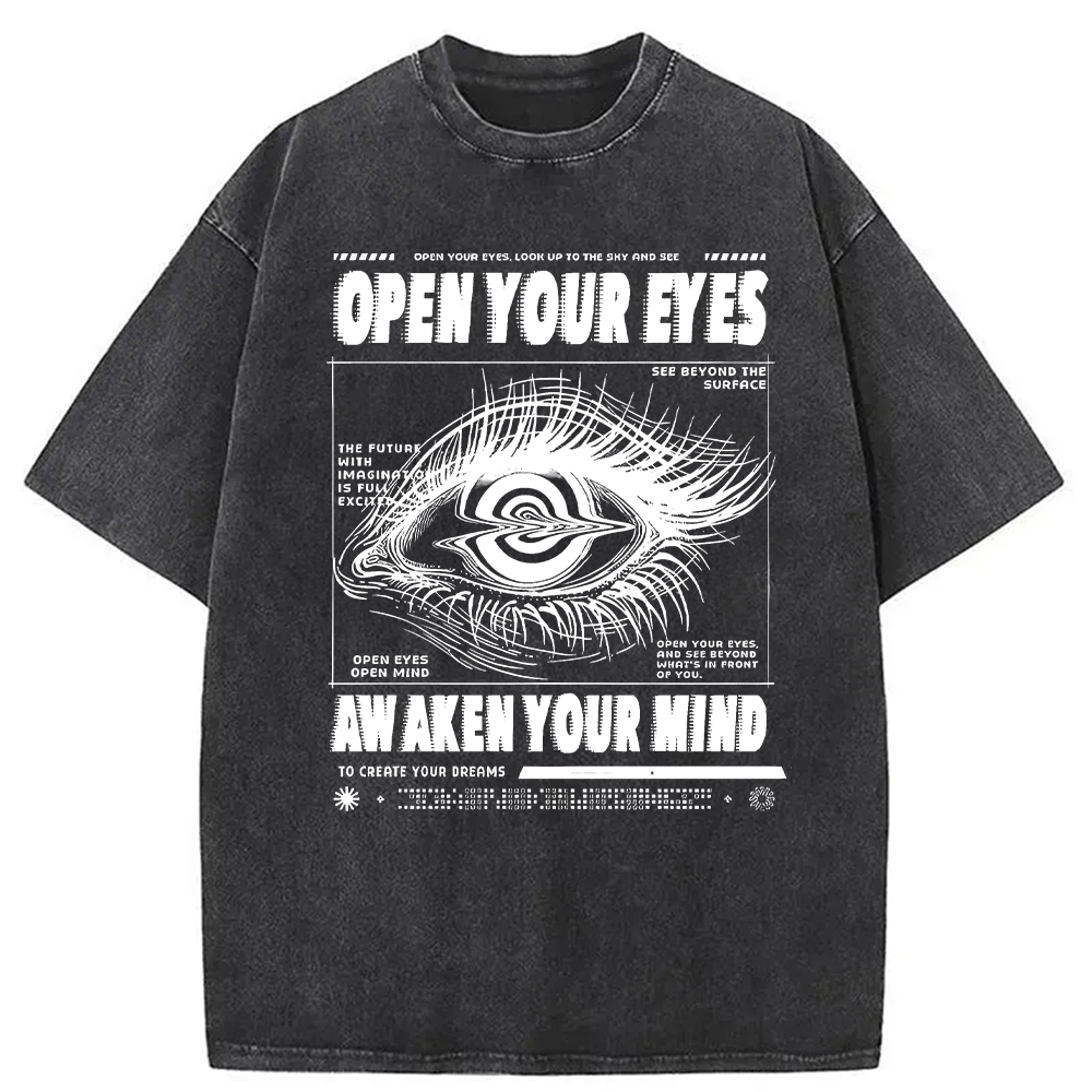 Modecanvas Open Eyes Washed T-Shirt