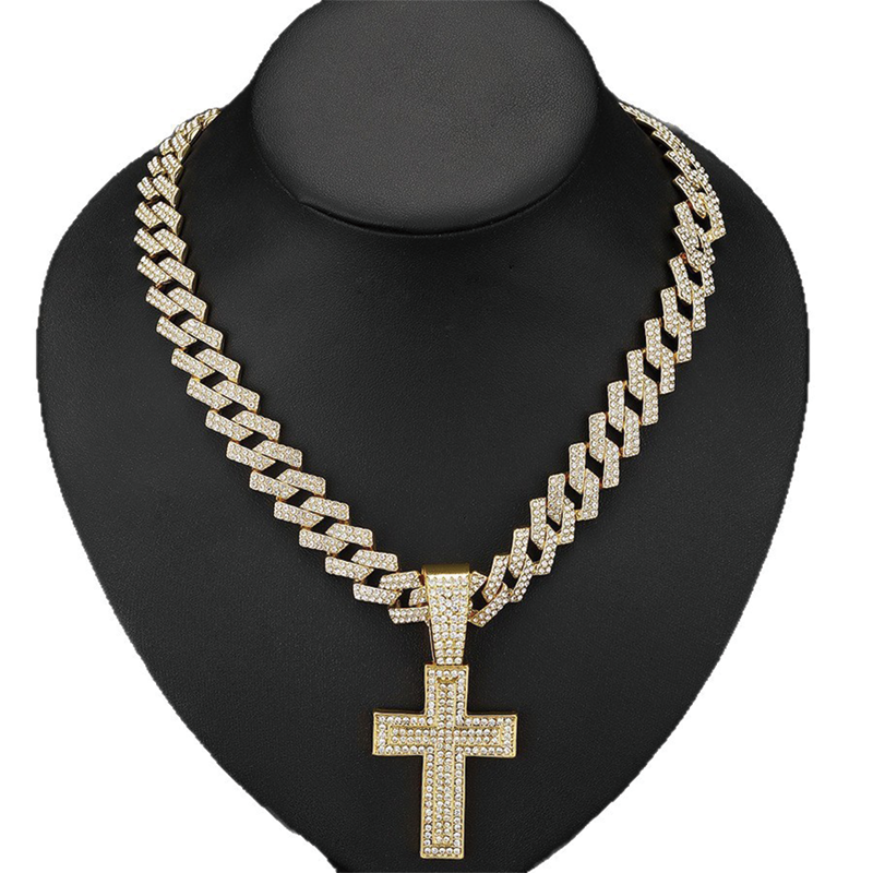 Modecanvas Cross Rhombus Hip-hop Necklace