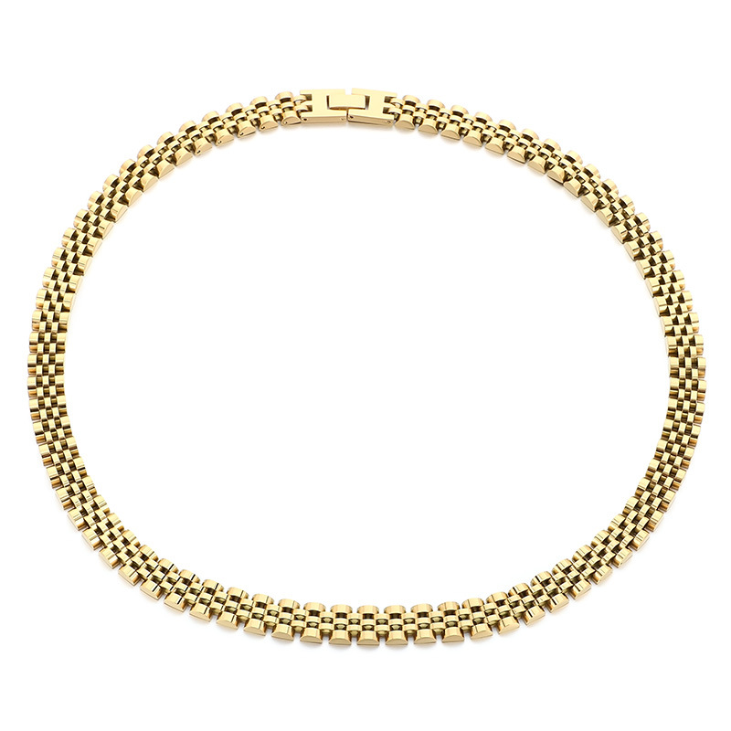 Modecanvas Titanium Steel Geometric Hip-hop Necklace