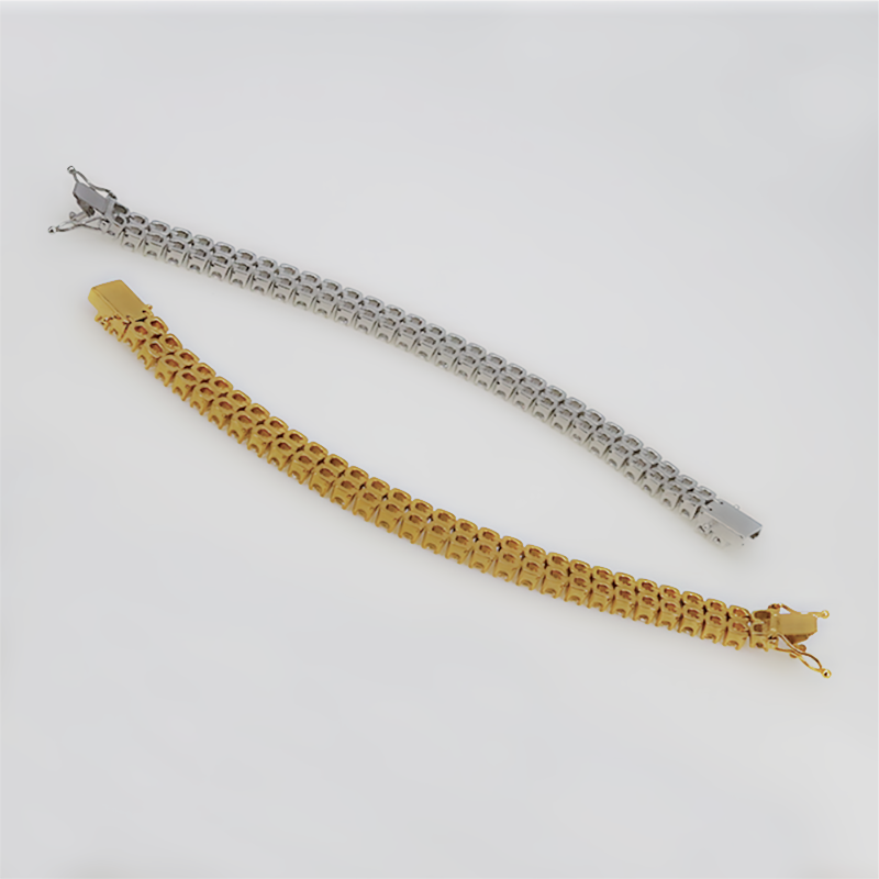 Modecanvas Double-layer Zircon Hip-hop Bracelet