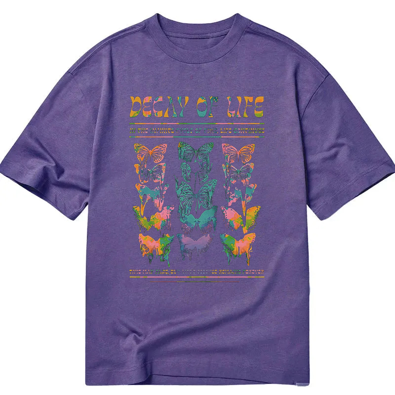 Modecanvas Decay Of Butterfly Life DTG Printing Classic T-Shirt-modecanvas
