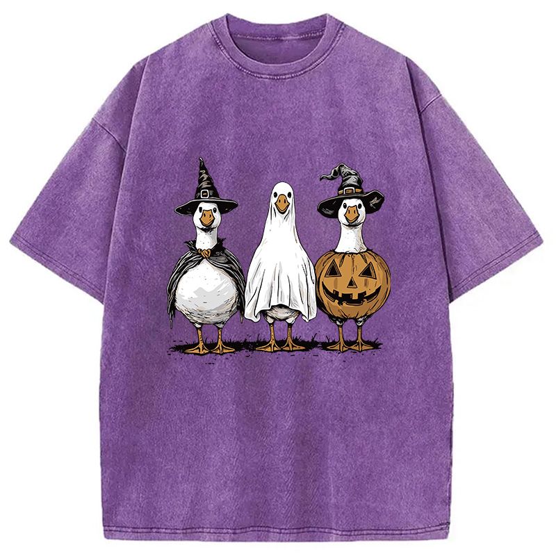 Modecanvas Halloween Goose Washed T-Shirt