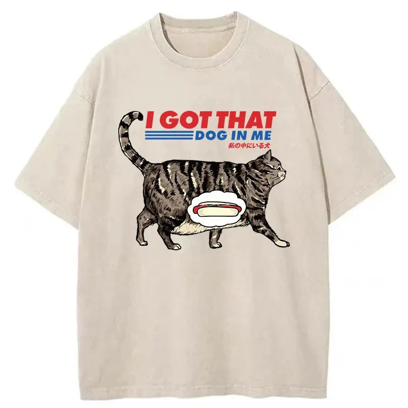 Modecanvas I Got That Dog In Me Japan Washed T-Shirt-modecanvas