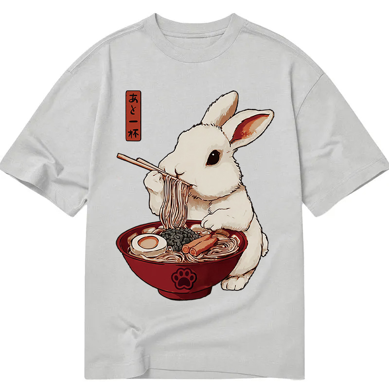Modecanvas Bunny:One More Bowl, Please! DTG Printing Classic T-Shirt-modecanvas