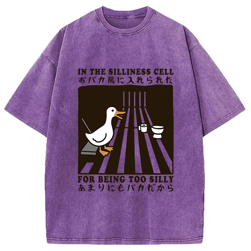 Modecanvas Silly Goose In The Silliness Cell Washed T-Shirt