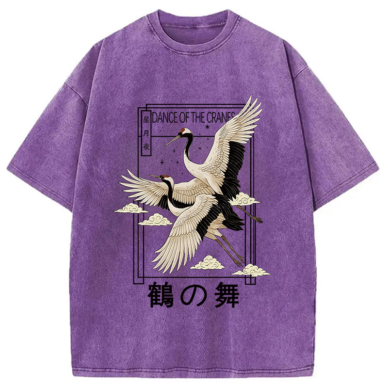 Modecanvas Dance Of The Cranes Washed T-Shirt