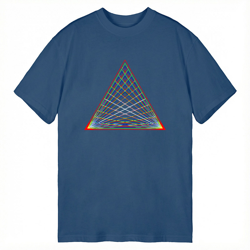 Modecanvas Prismatic Pyramid DTG Printing Classic T-Shirt-modecanvas