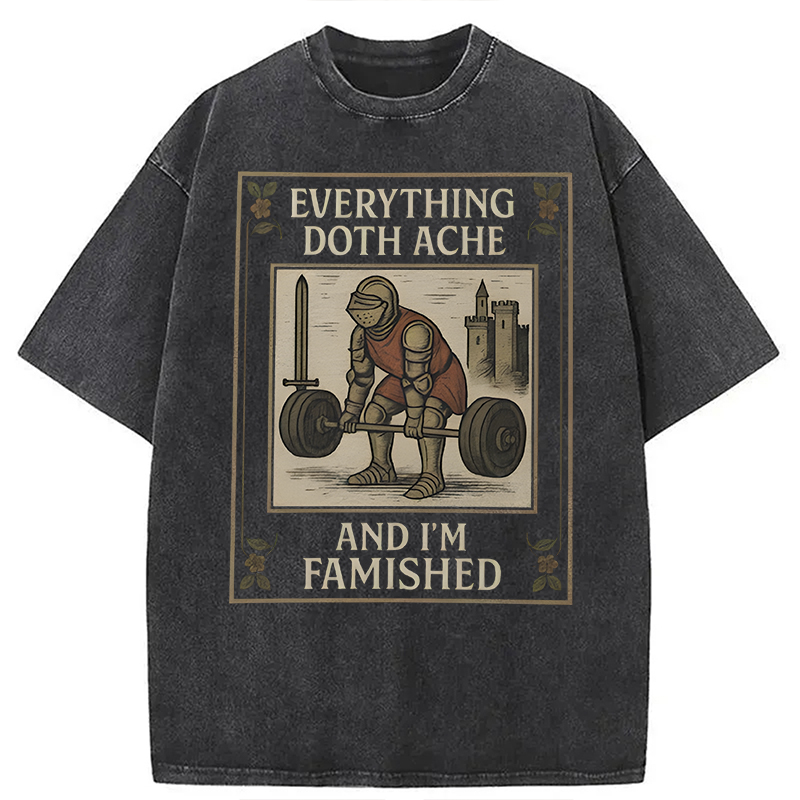 Modecanvas Everything Doth Ache DTG Printing Washed T-Shirt