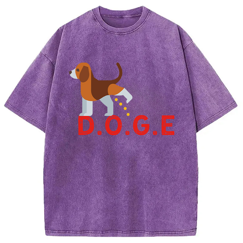 Modecanvas Anti DOGE DTG Printing Washed T-Shirt