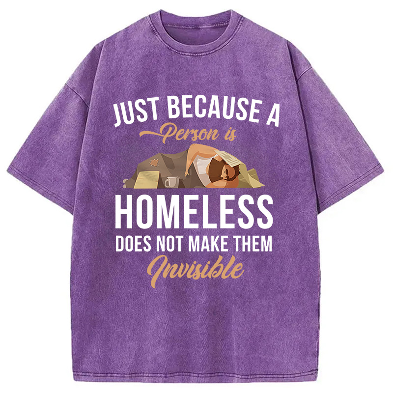Modecanvas Homelessness Awareness DTG Printing Washed T-Shirt