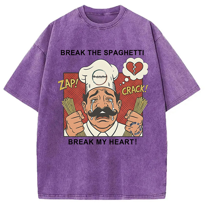 Modecanvas The Spaghetti Snap DTG Printing Washed T-Shirt