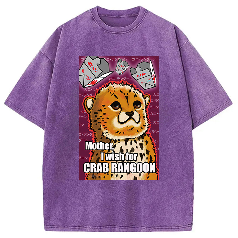 Modecanvas Mother I Wish for Crab Rangoon Washed T-Shirt