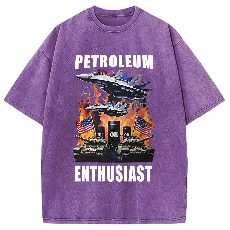 Modecanvas Petroleum Enthusiast Washed T-Shirt-modecanvas