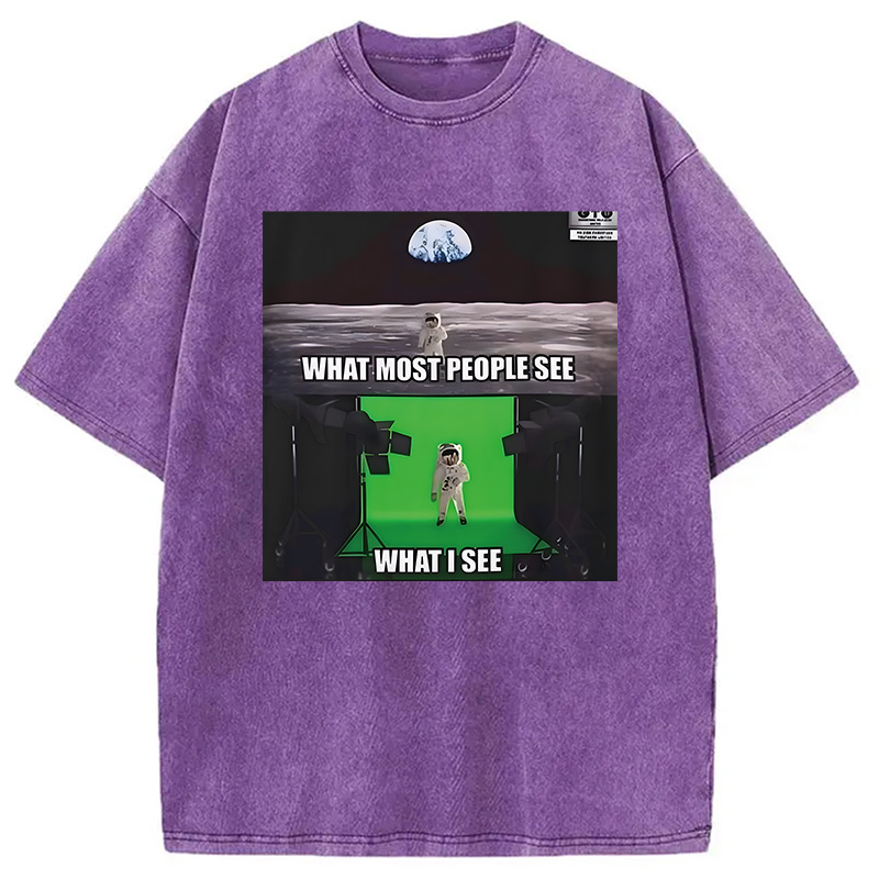 Modecanvas What I See DTG Printing Washed T-Shirt-modecanvas
