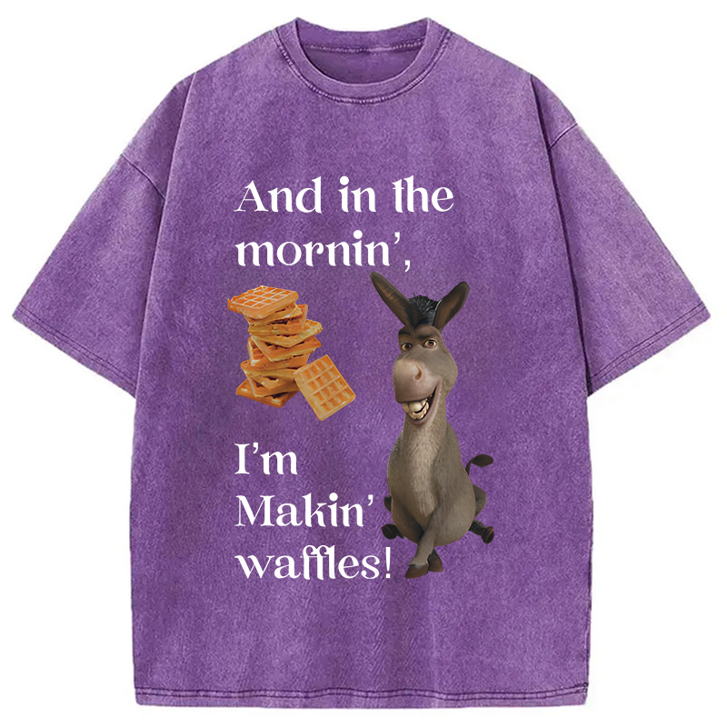 Modecanvas Donkey Funny Meme DTG Printing Washed T-Shirt