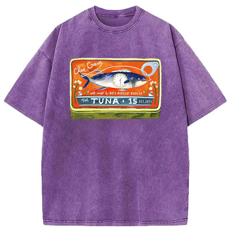 Modecanvas The Tuna 15 DTG Printing Washed T-Shirt