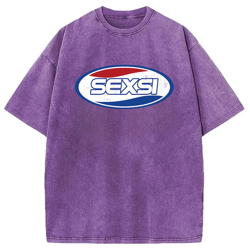 Modecanvas Sexsi Funny Meme DTG Printing Washed T-Shirt