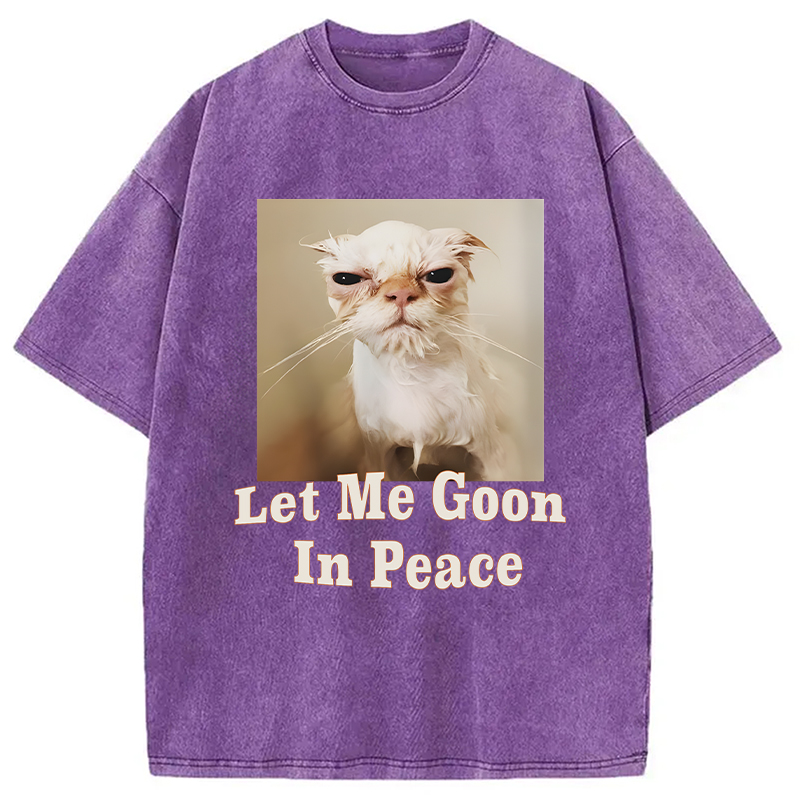 Modecanvas Let Me Gone In Peace DTG Printing Washed T-Shirt