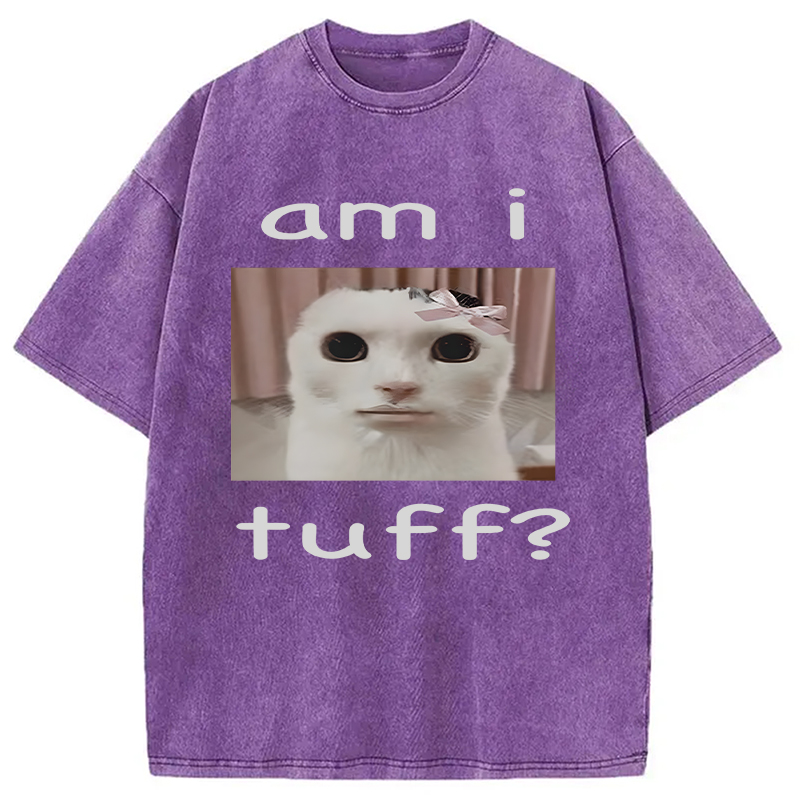Modecanvas Am I Tuff? DTG Printing Washed T-Shirt