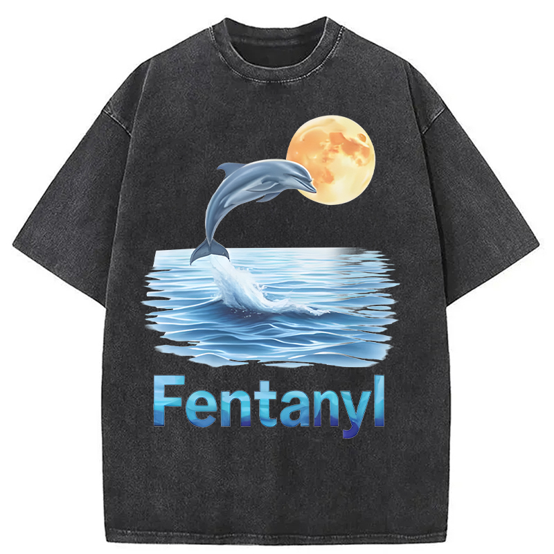 Modecanvas Retro Vaporwave DTG Printing Washed T-Shirt