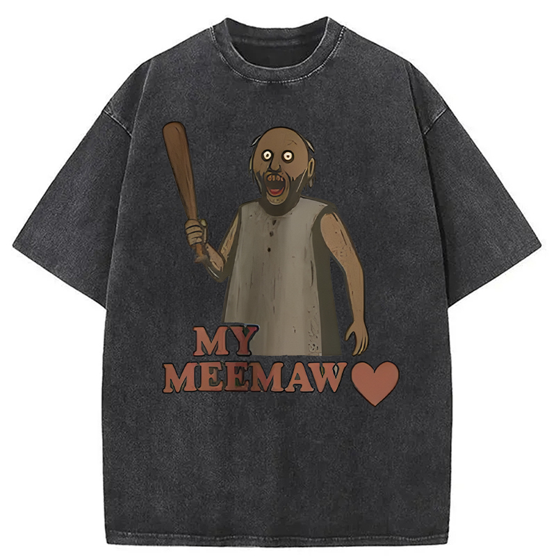 Modecanvas My Meemaw Meme DTG Printing Washed T-Shirt