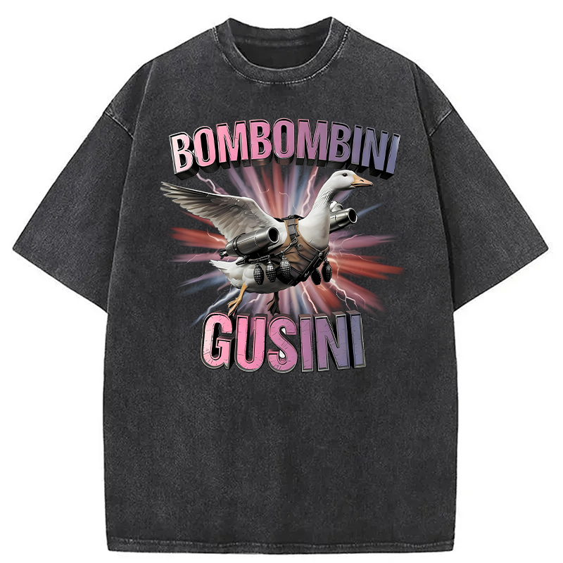 Modecanvas Bomb Bomb Bombini Gusini DTG Printing Washed T-Shirt