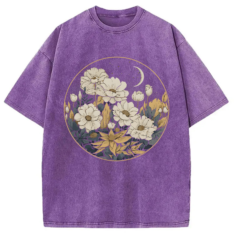 Modecanvas Blissful Harmony DTG Printing Washed T-Shirt