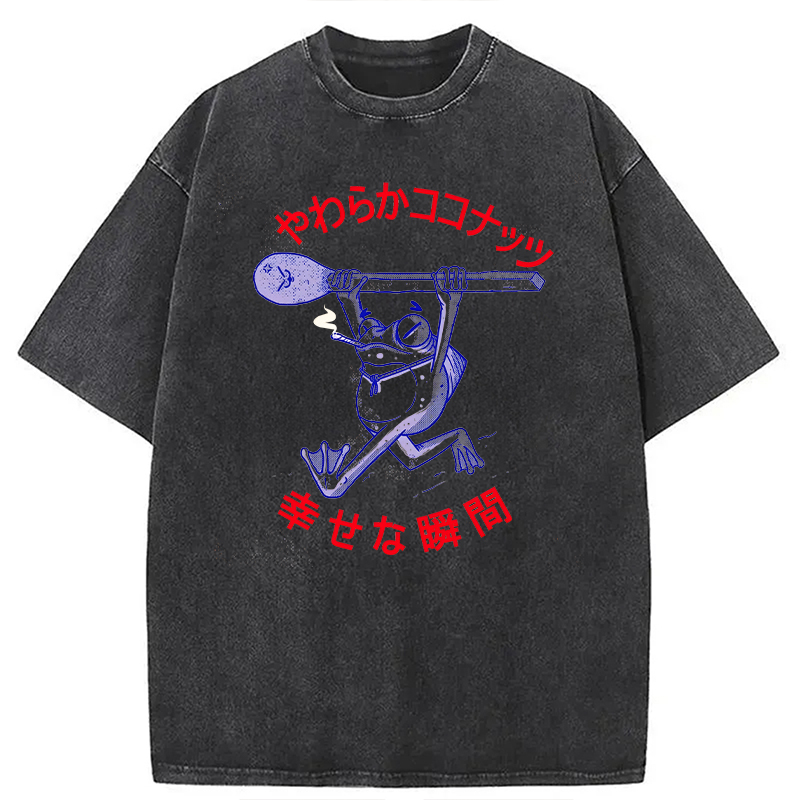 Modecanvas Lucky Moment DTG Printing Washed T-Shirt