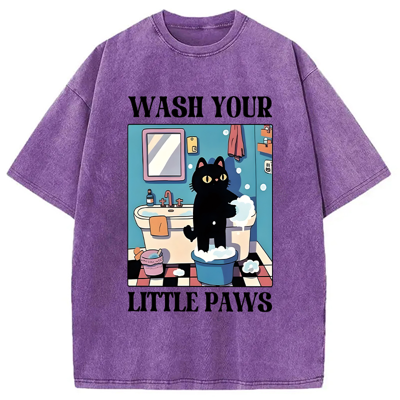 Modecanvas Wash Your Little Paws DTG Printing Washed T-Shirt